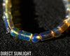 Blue Amber Dominican Beads Bracelet AA beads and tubes