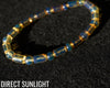 Blue Amber Dominican Beads Bracelet AA beads and tubes