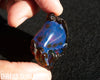 Blue Amber Pendant Red Skin Nugget Necklace