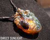 Realistic Heart Necklace made in Dominican Amber, Anatomical Shape
