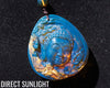 Blue Amber Dominican Buddha Pendant Necklace AAA+