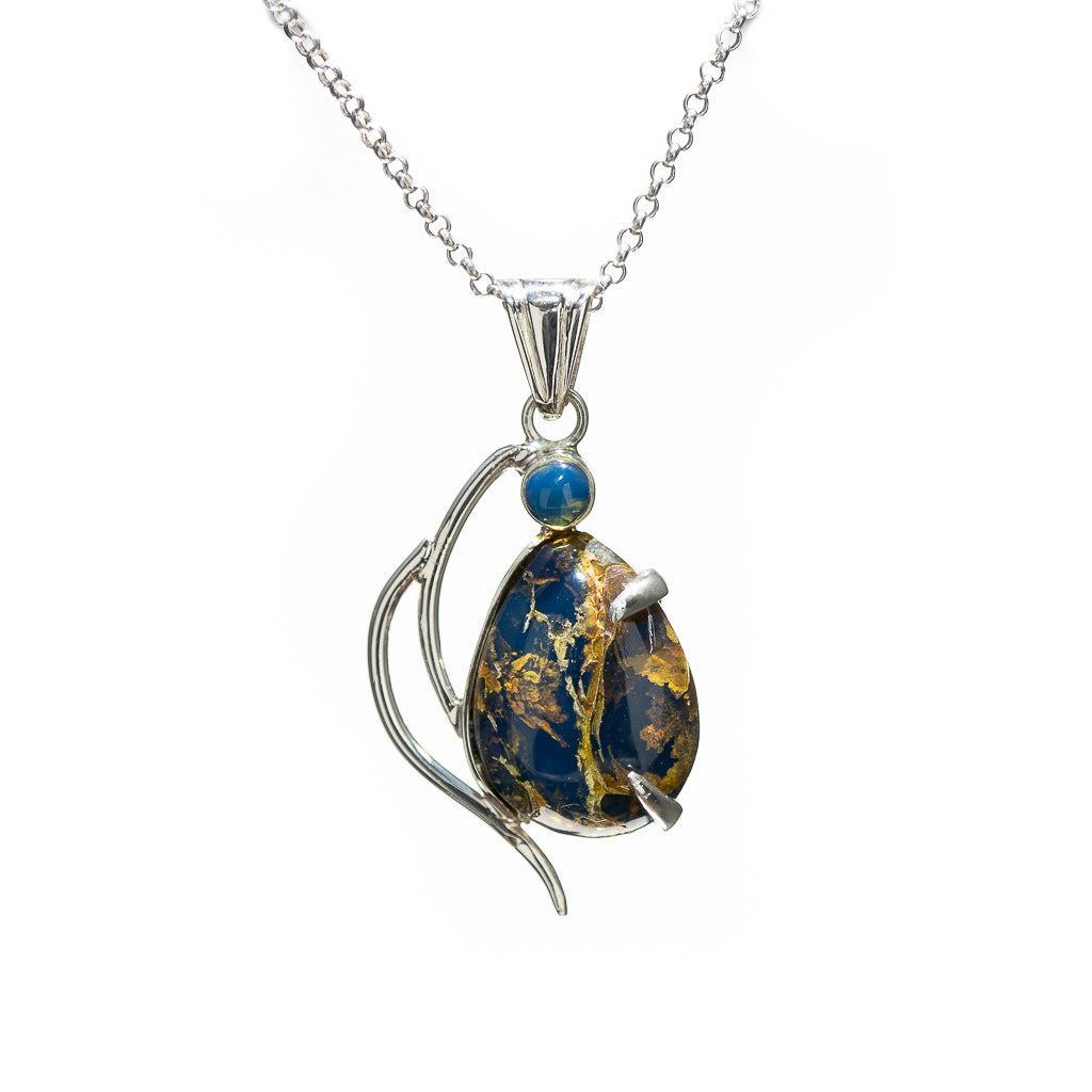 Blue Amber Pendant, Bellona