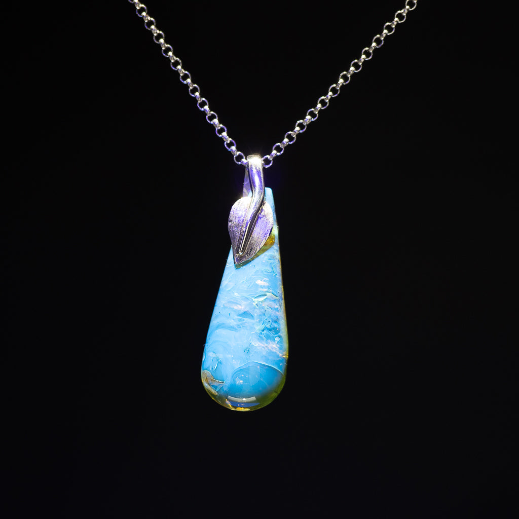 Blue Amber Pendant, Assia