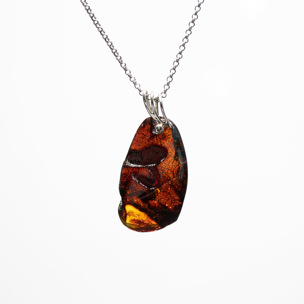 Blue Amber Pendant, Yadira