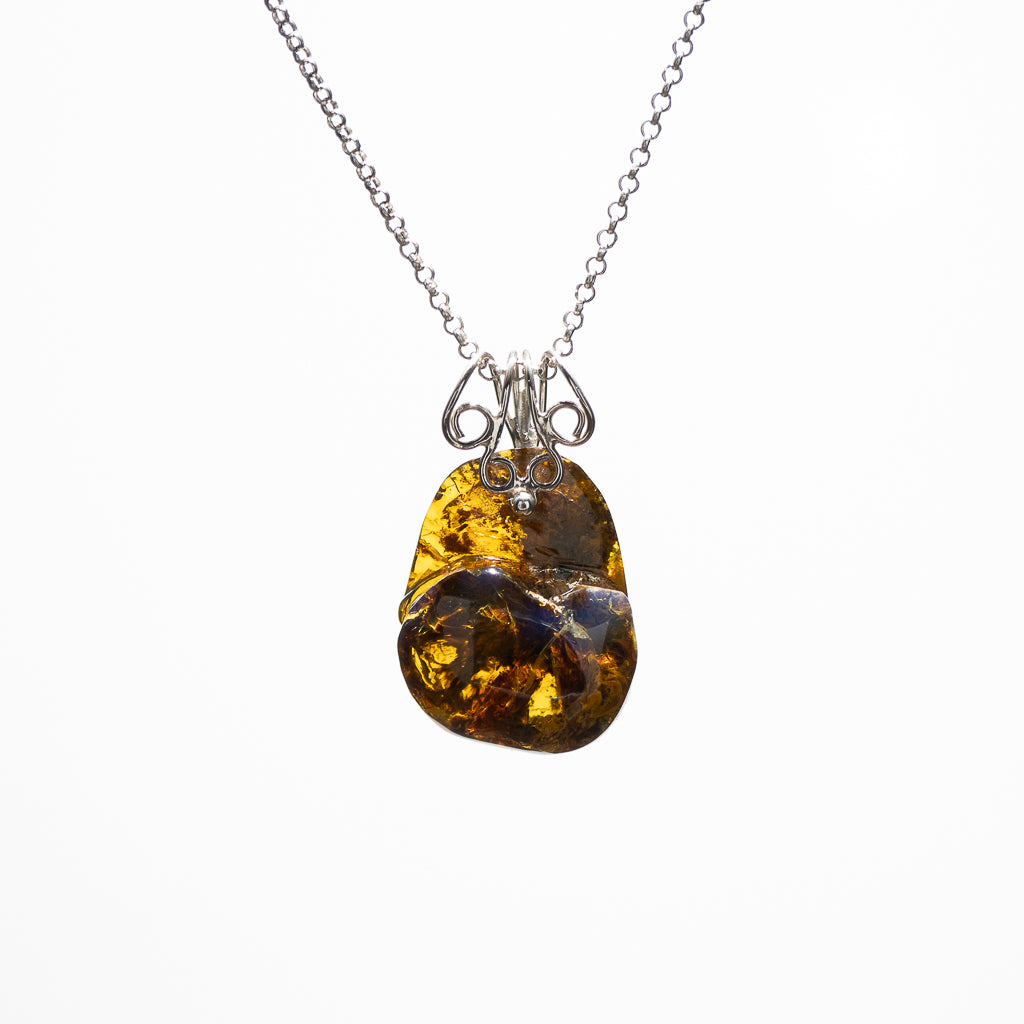 Blue Amber Pendant, Meklit