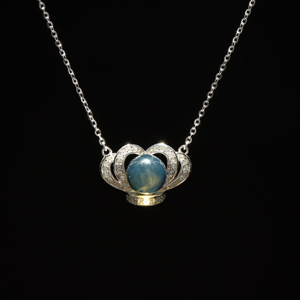 Blue Amber Pendant, Alice