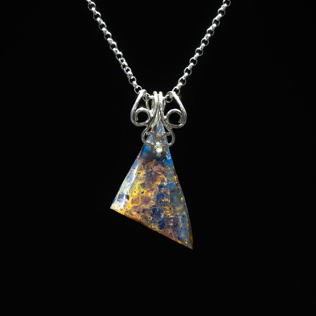 Blue Amber Pendant, Ani