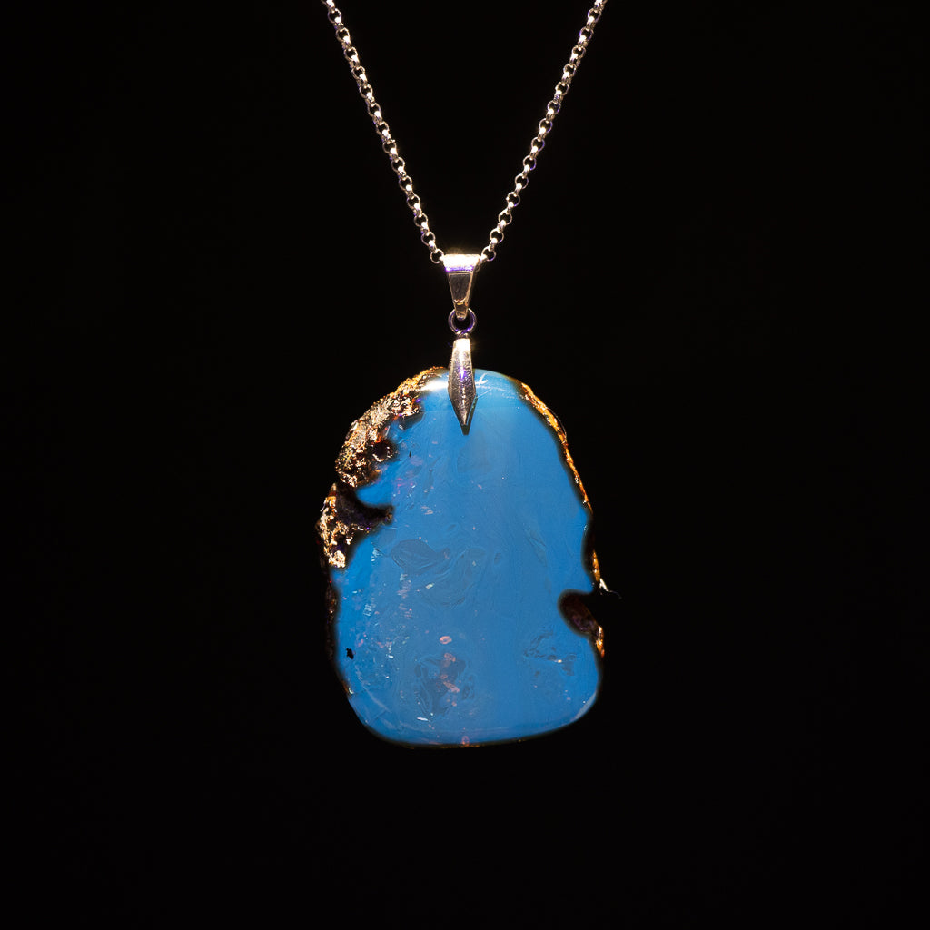 Blue Amber Pendant, Harmonia