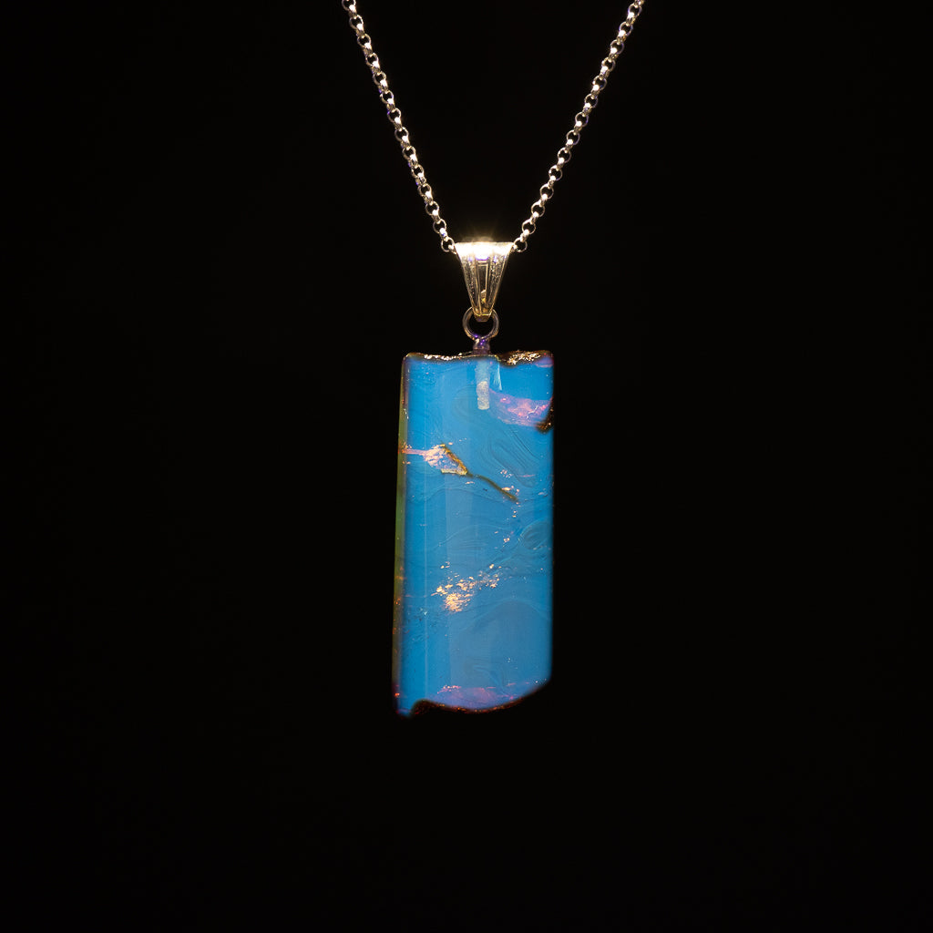 Blue Amber Pendant, Helios