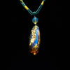 Dominican Blue Amber Cabochon Oval 2 Pendant