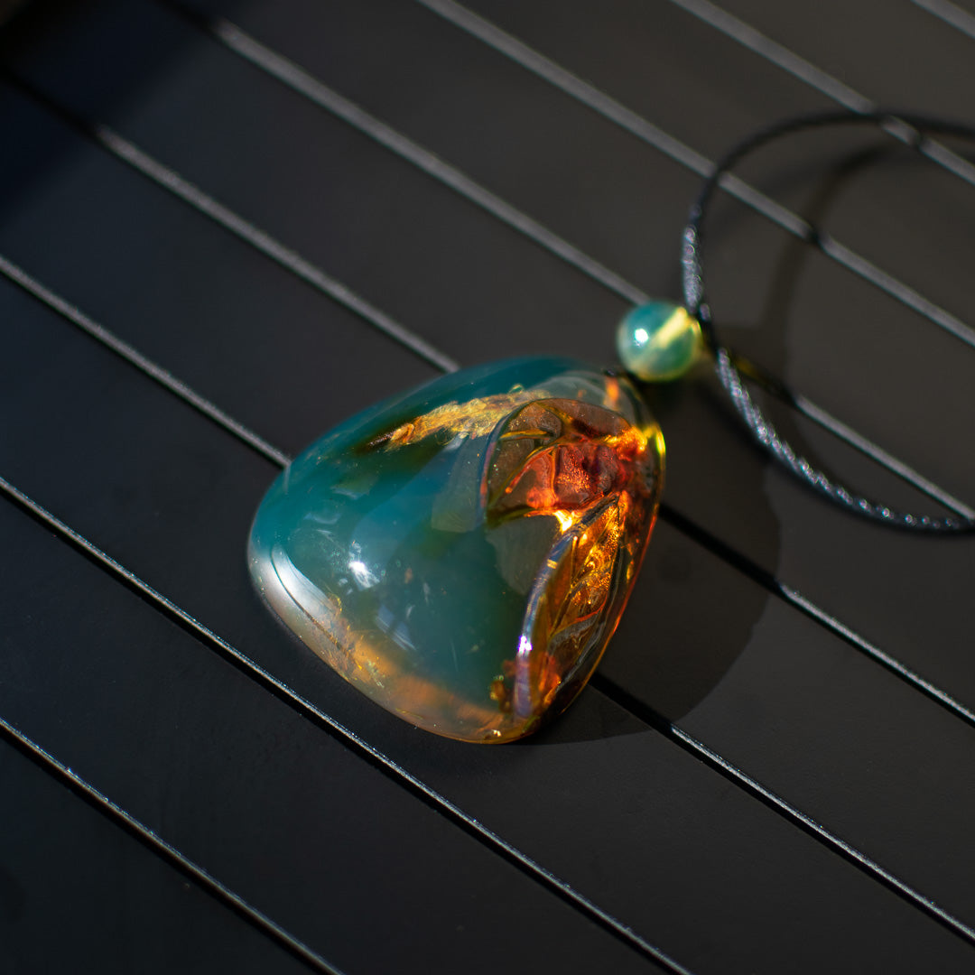 Dominican Blue Amber Pendant