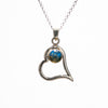 Blue Amber Heart Pendant, Ayamara
