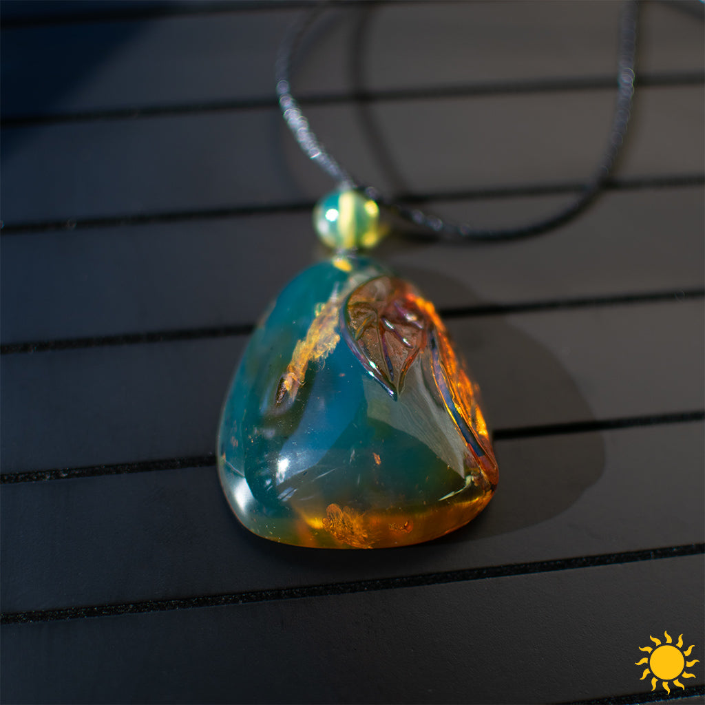 Dominican Blue Amber Pendant