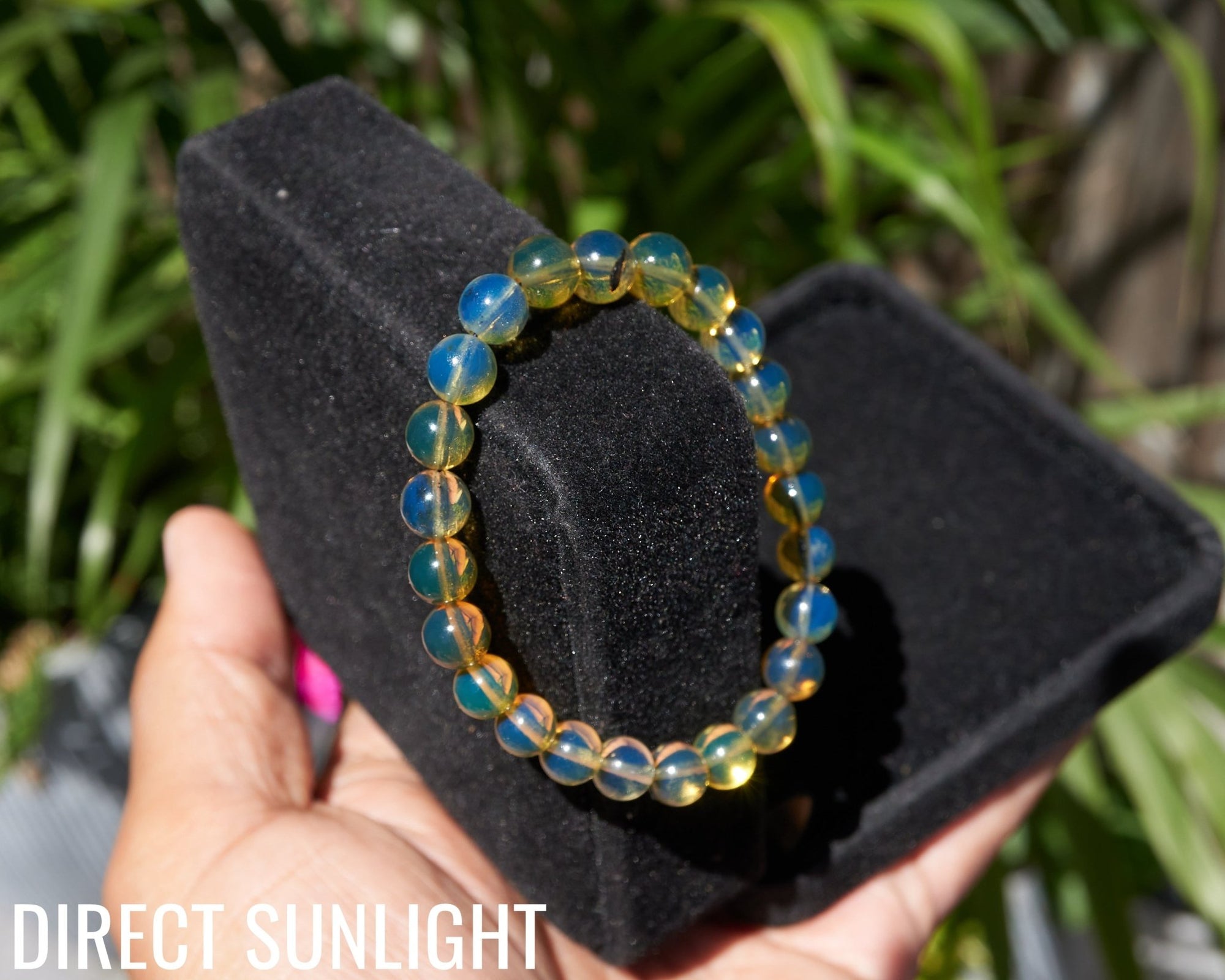 Blue Amber Dominican Beads Bracelet AA