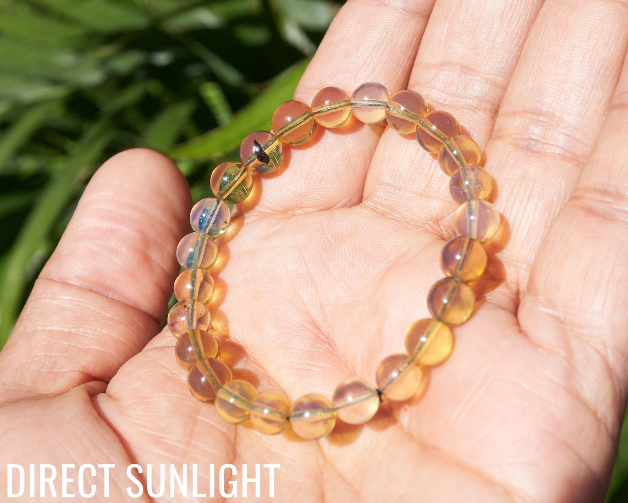 Blue Amber Dominican Beads Bracelet AA - Larimar Creations