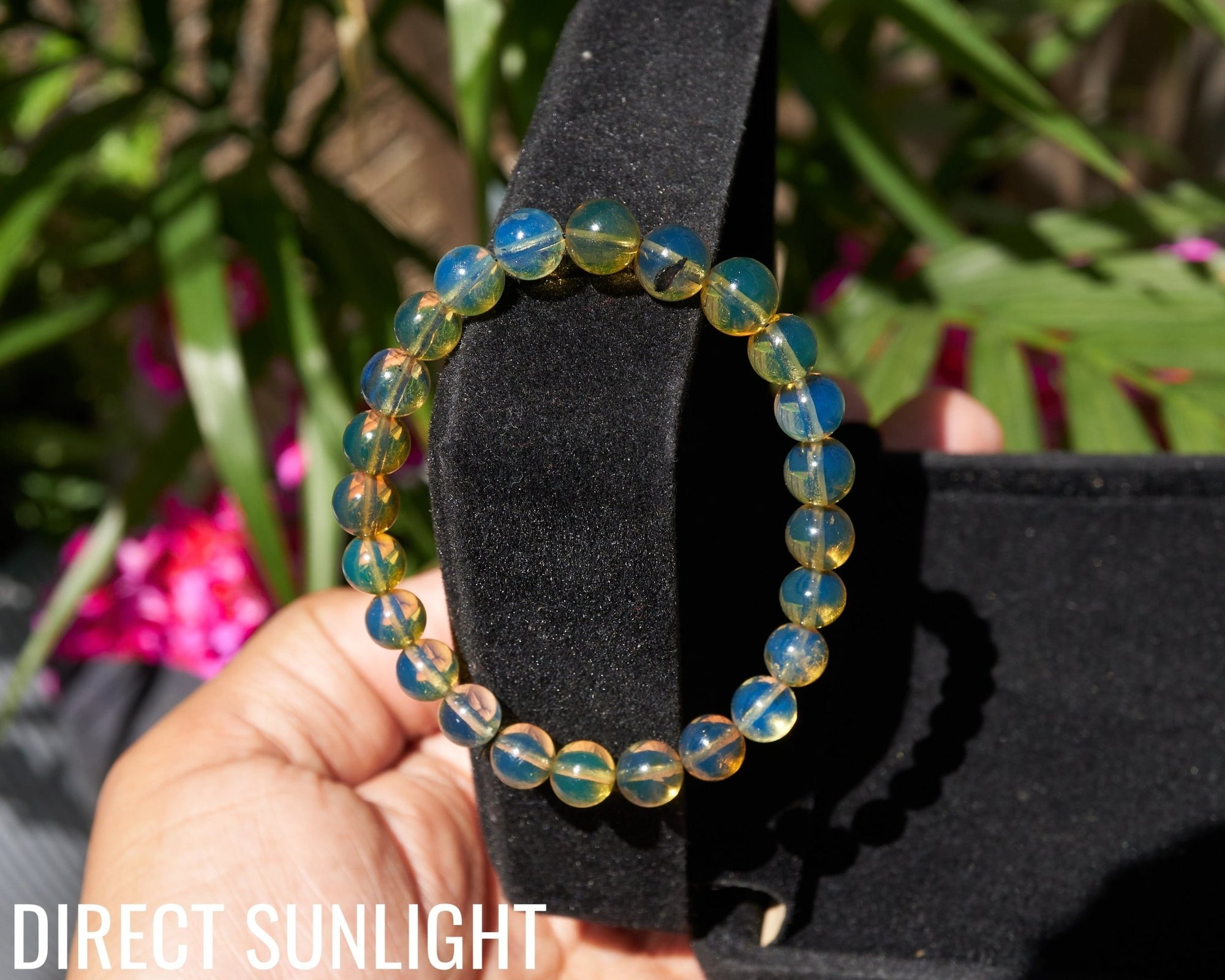 Blue Amber Dominican Beads Bracelet AA