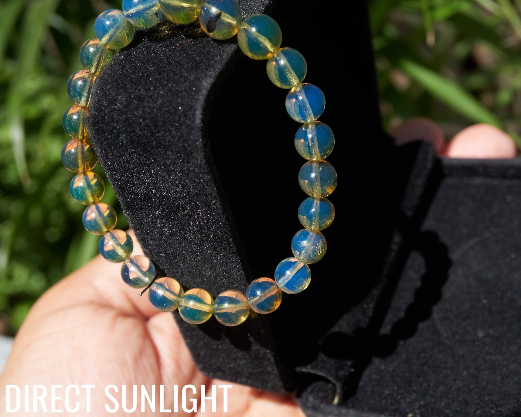 Blue Amber Dominican Beads Bracelet AA