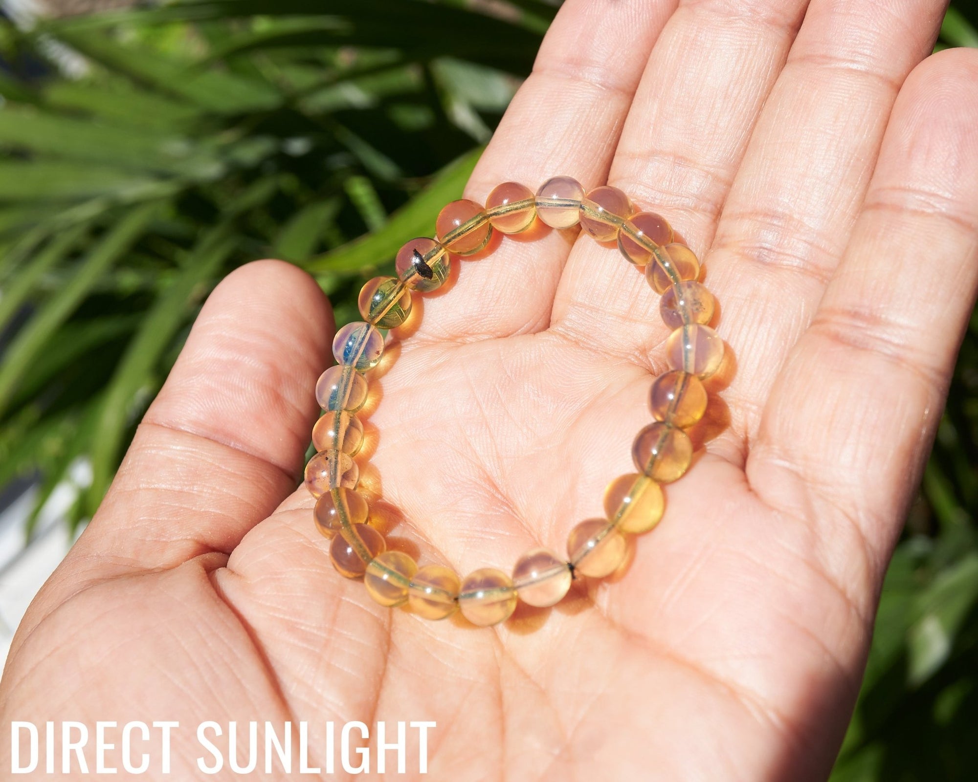 Blue Amber Dominican Beads Bracelet AA