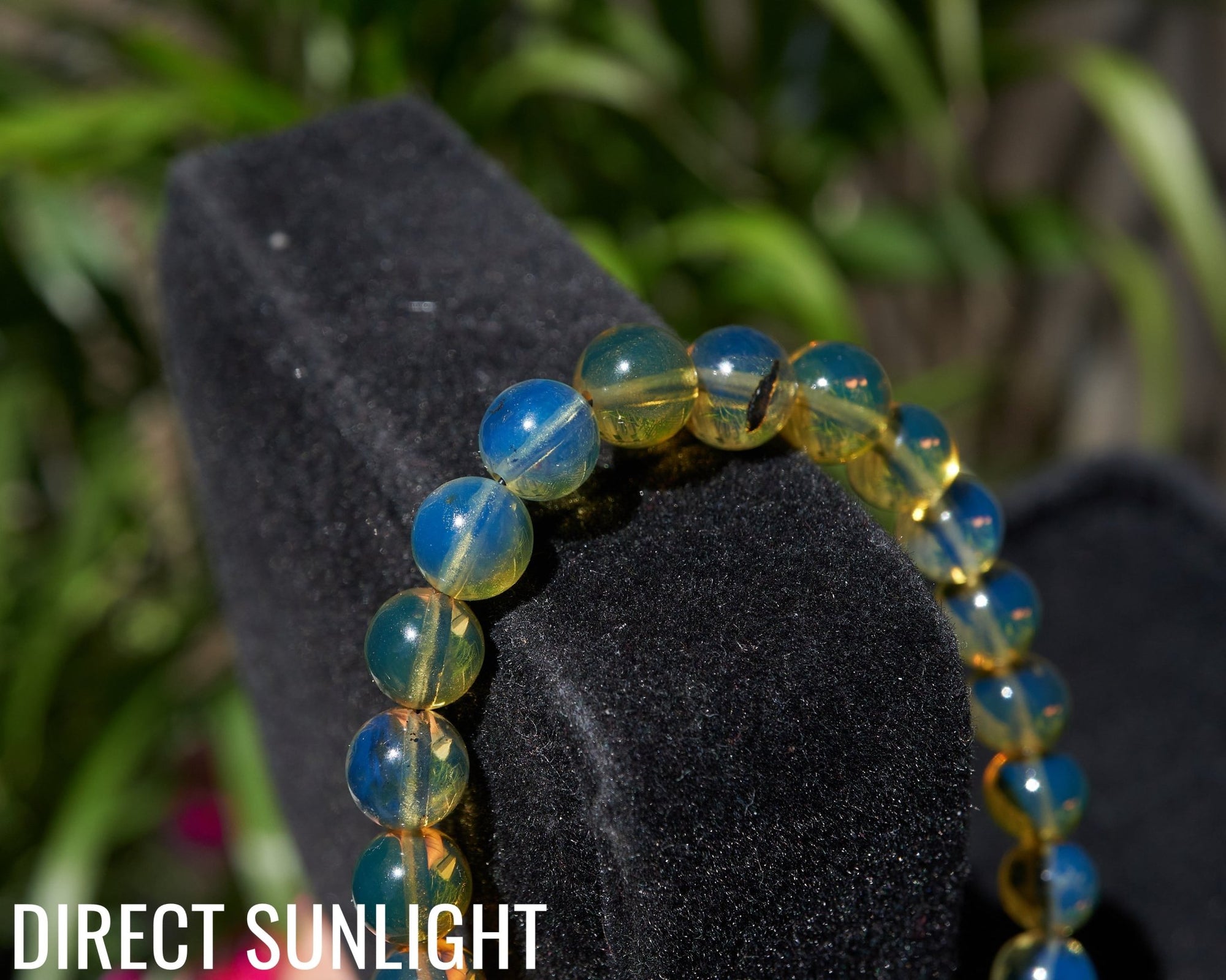 Blue Amber Dominican Beads Bracelet AA - Larimar Creations