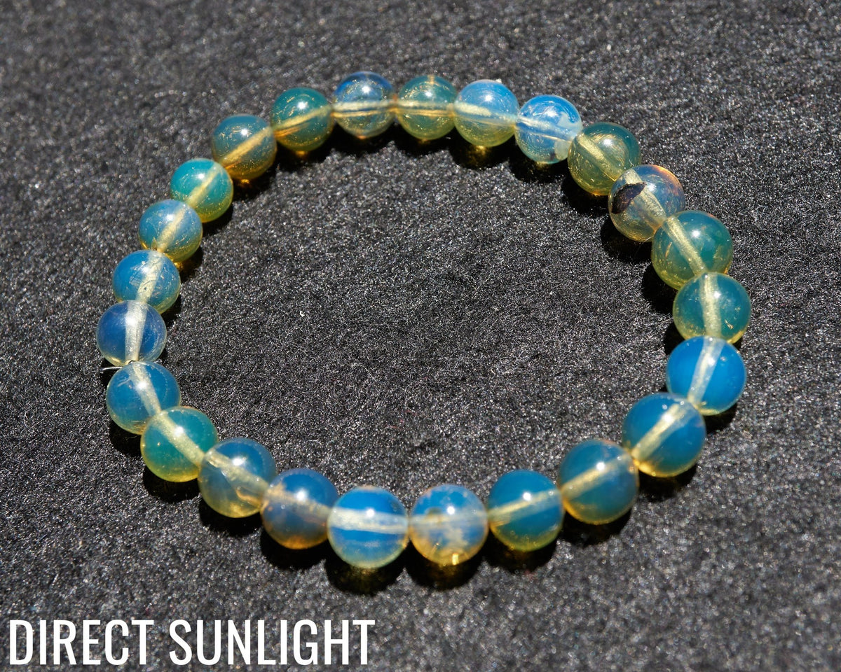 Blue Amber Dominican Beads Bracelet AA - Larimar Creations