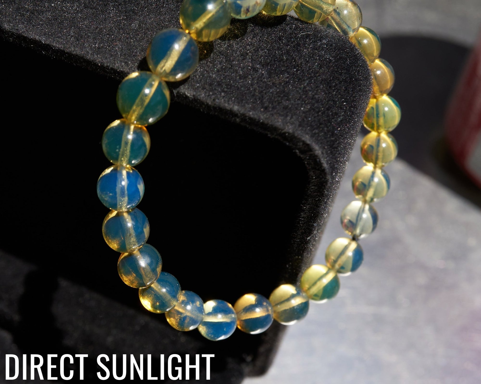 Blue Amber Dominican Beads Bracelet AA - Larimar Creations