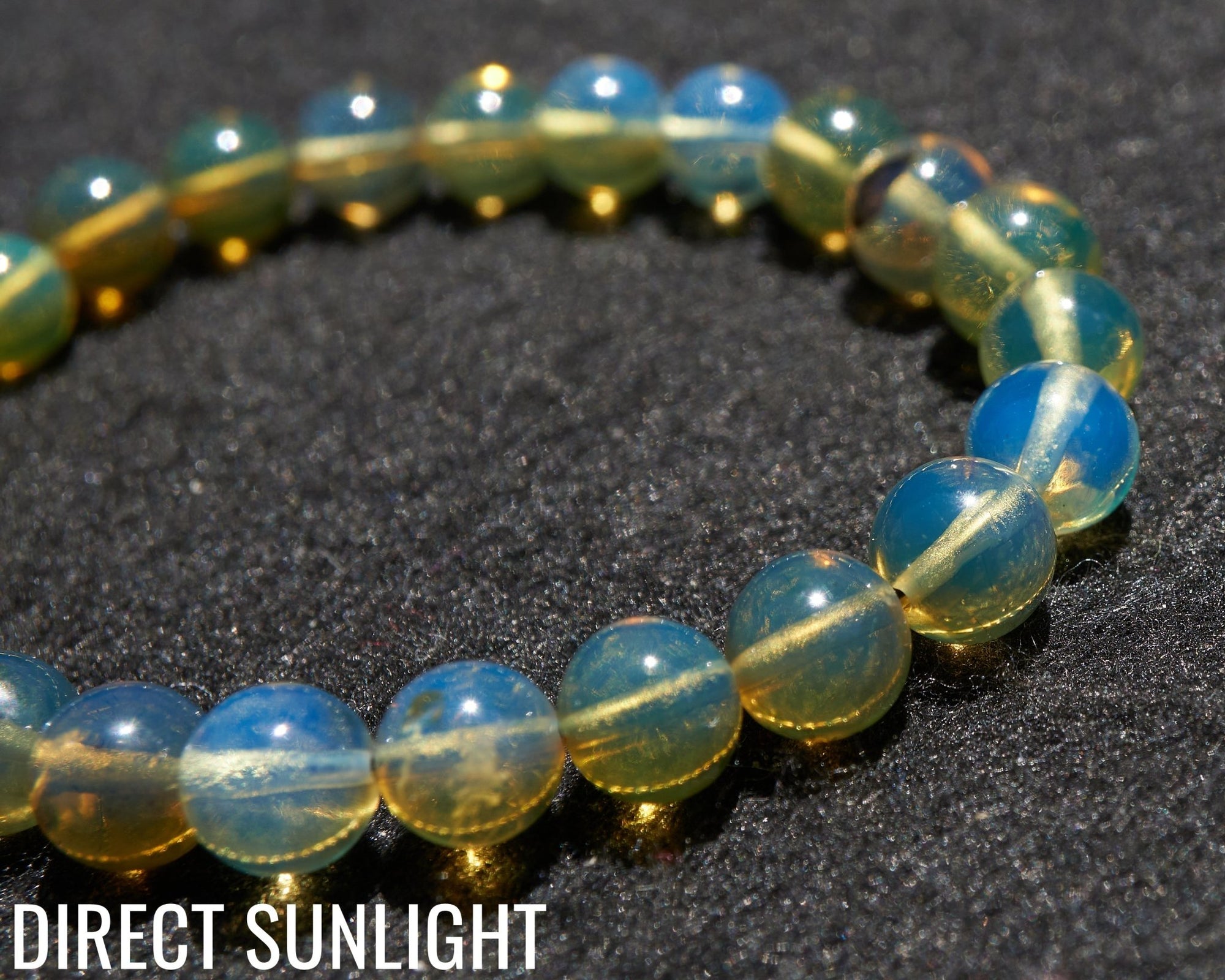 Blue Amber Dominican Beads Bracelet AA - Larimar Creations