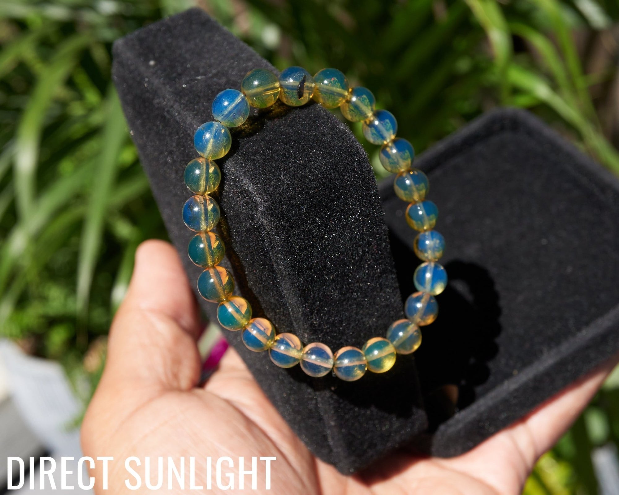 Blue Amber Dominican Beads Bracelet AA