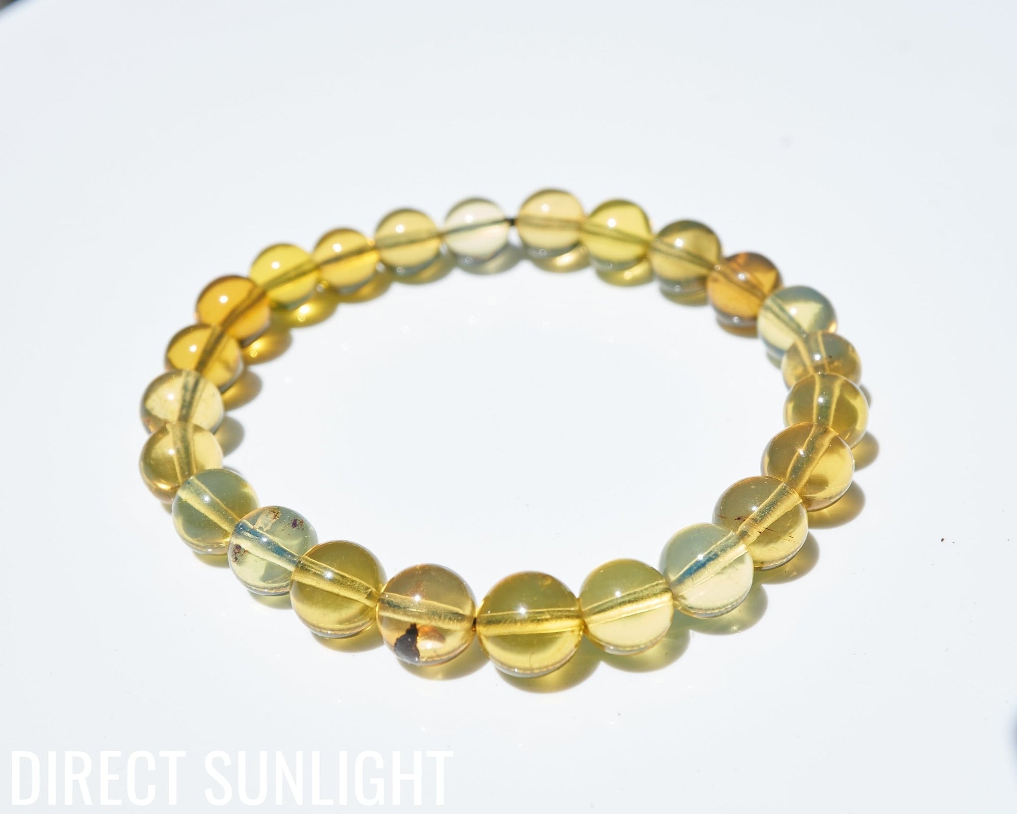 Blue Amber Dominican Beads Bracelet AA - Larimar Creations