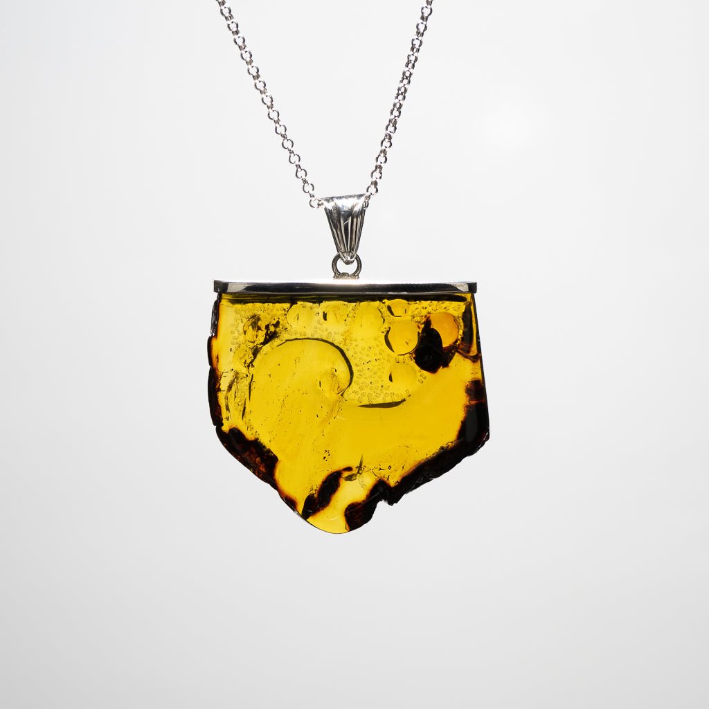 Blue Amber Pendant, Anahita