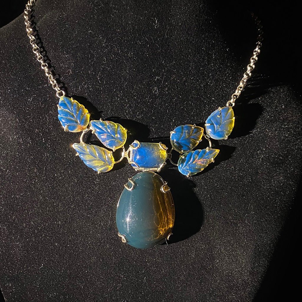 Dominican Blue Amber Necklace - Larimar Creations