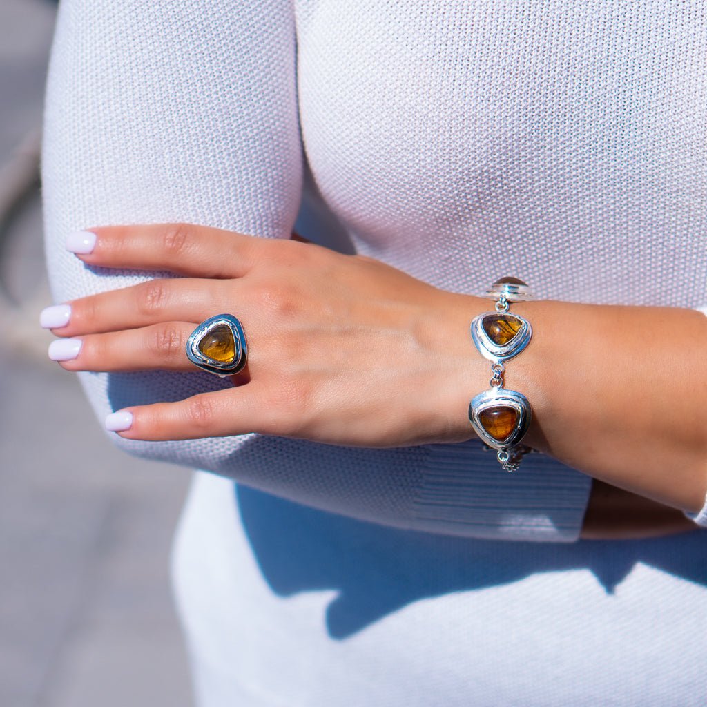 Green Amber Bracelet, Shanna