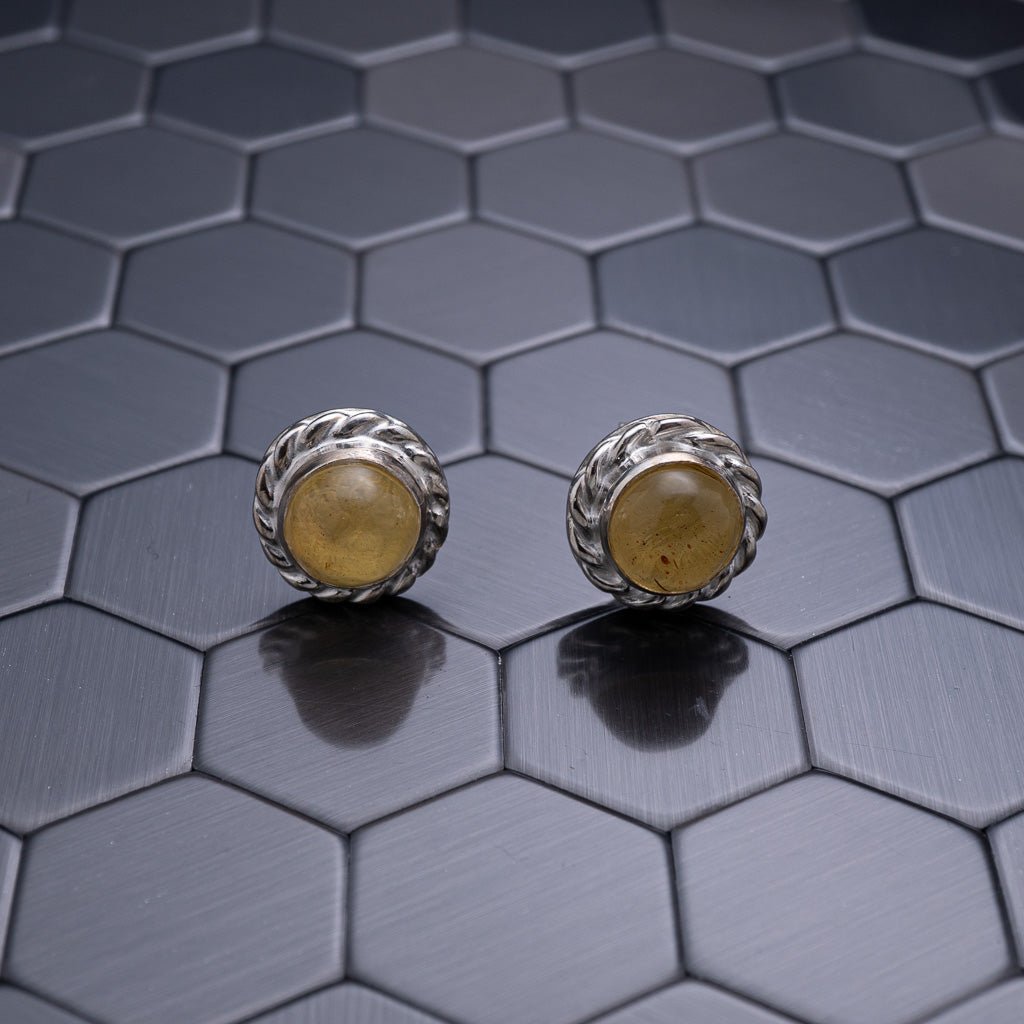 Green Amber Earrings, Avilanna