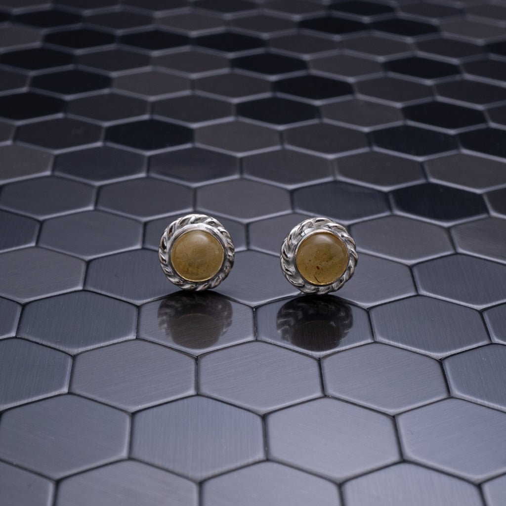Green Amber Earrings, Avilanna
