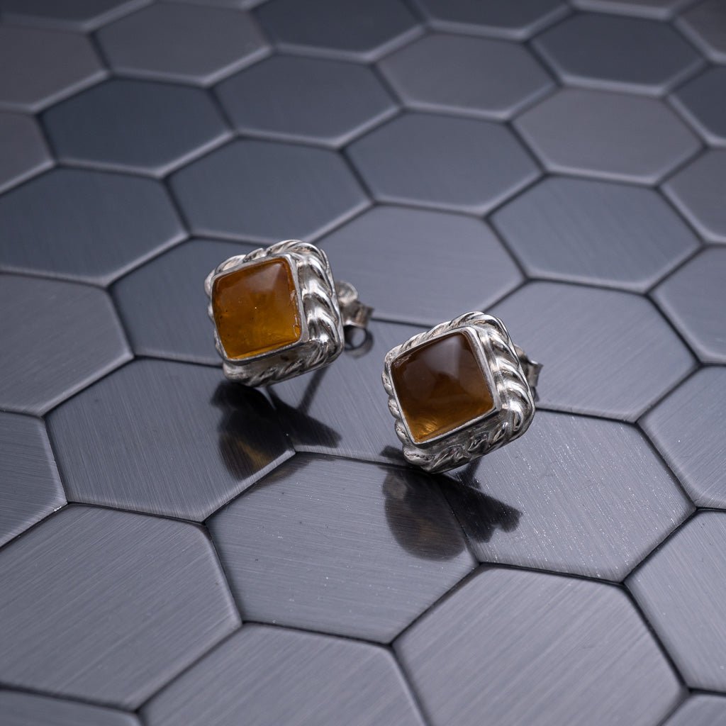 Green Amber Earrings, Azalei