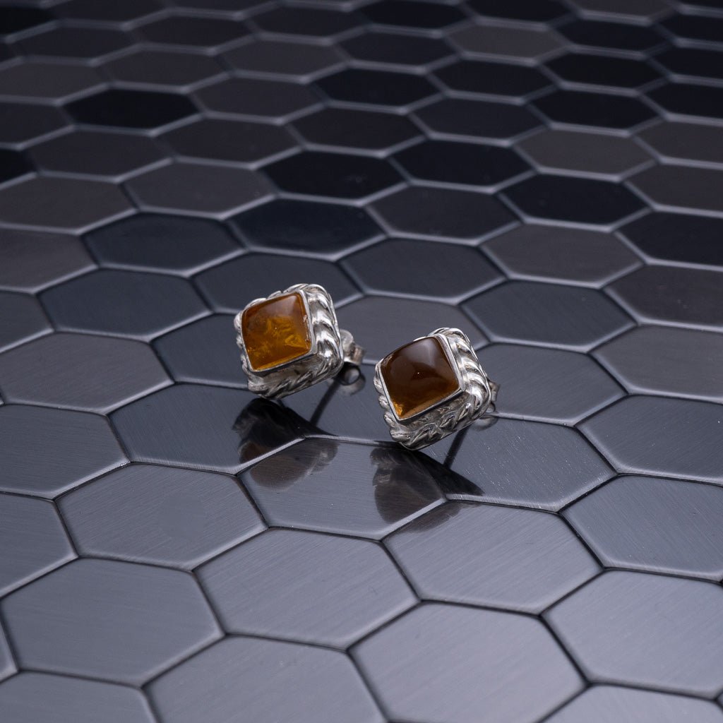 Green Amber Earrings, Azalei