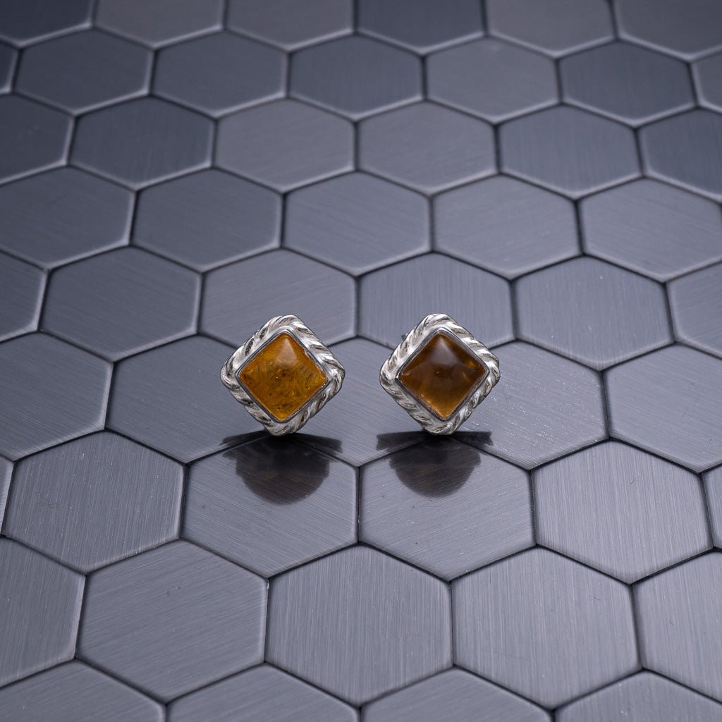 Green Amber Earrings, Azalei