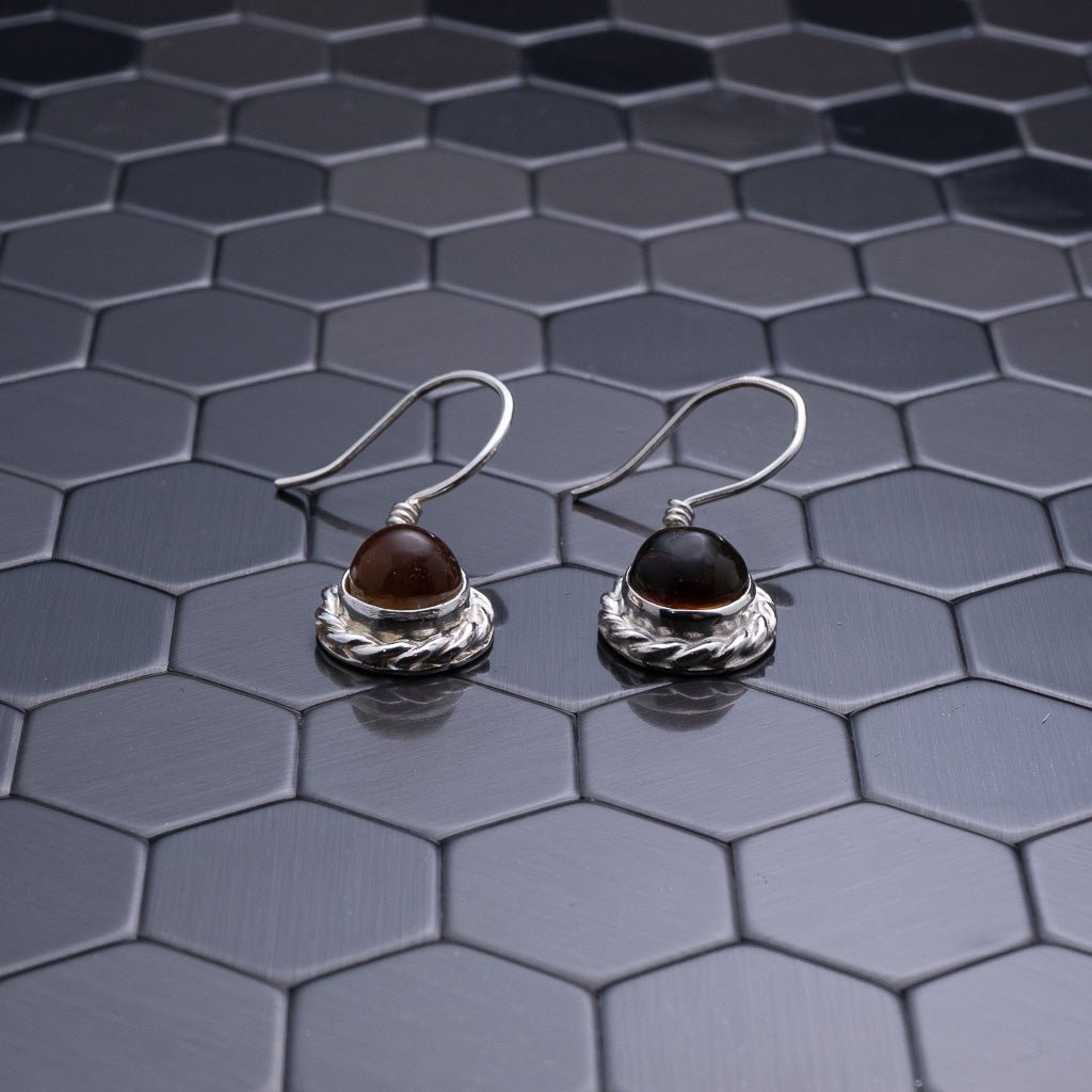 Green Amber Earrings, Clairey