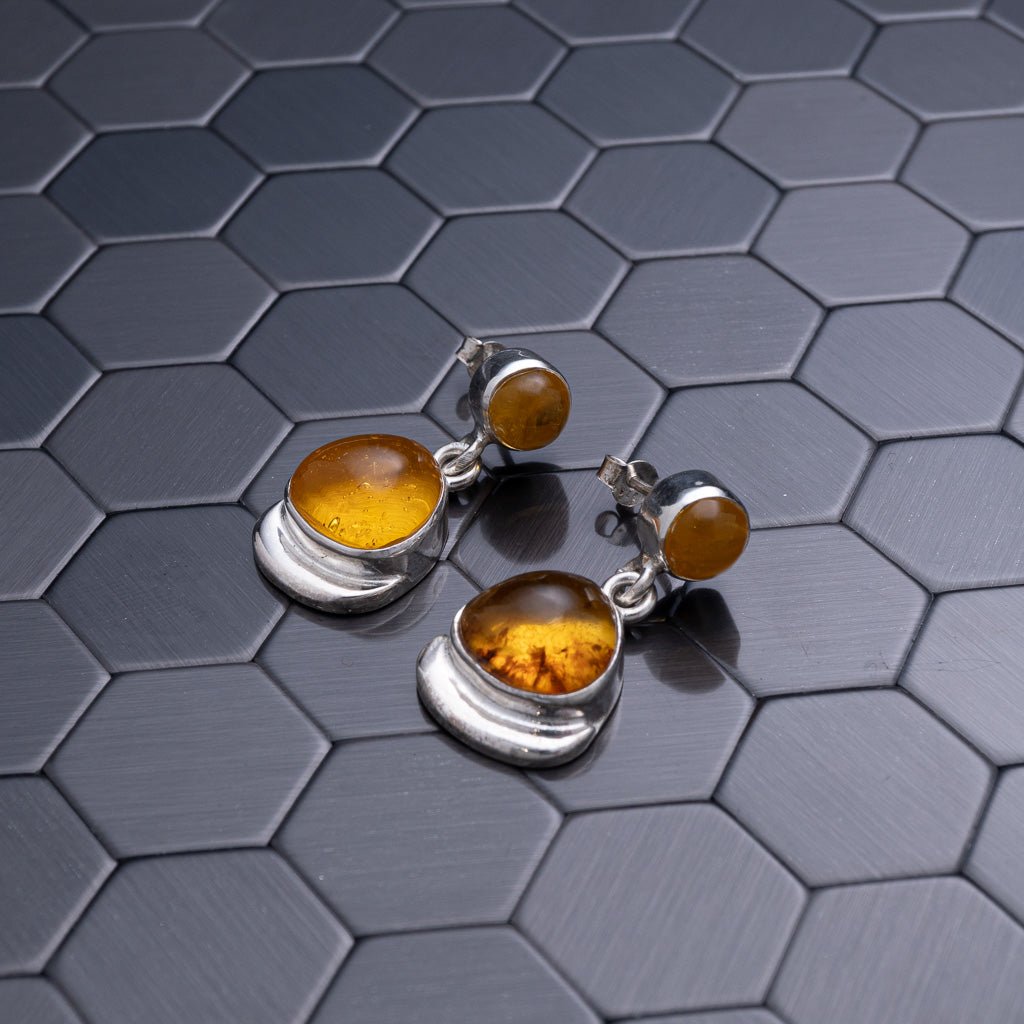 Green Amber Earrings, Dalmatia