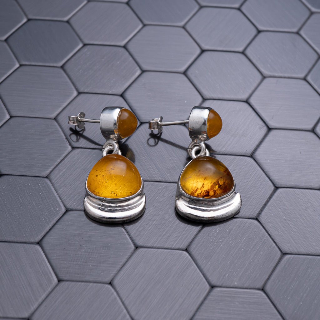Green Amber Earrings, Dalmatia
