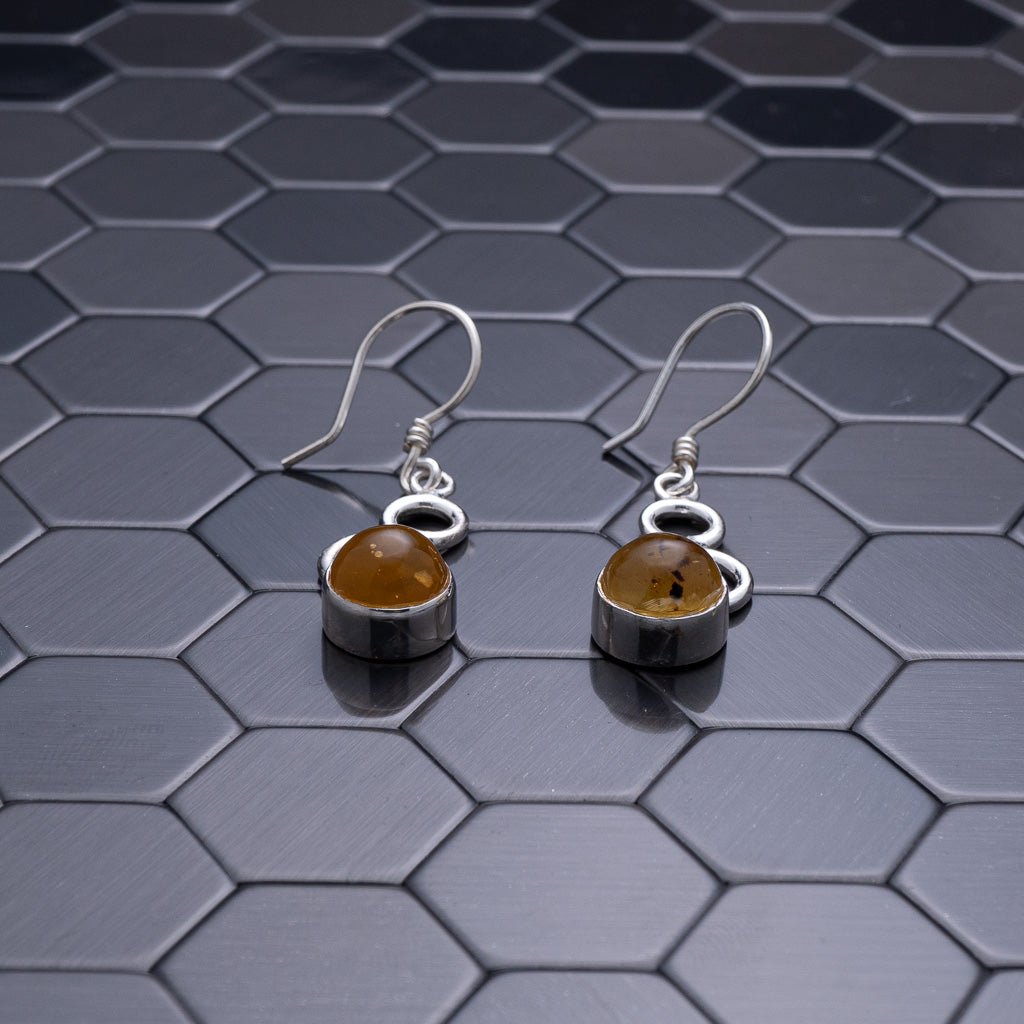 Green Amber Earrings, Damari