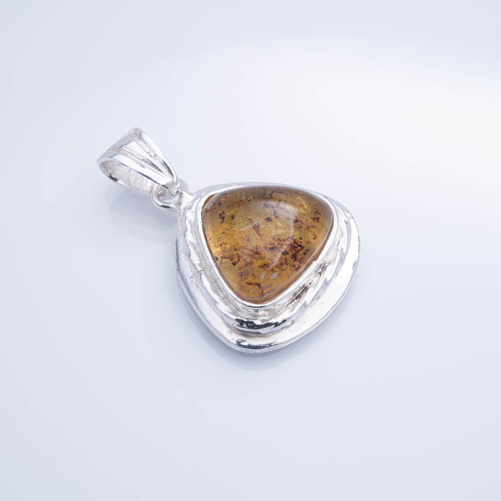 Green Amber Pendant, Ava