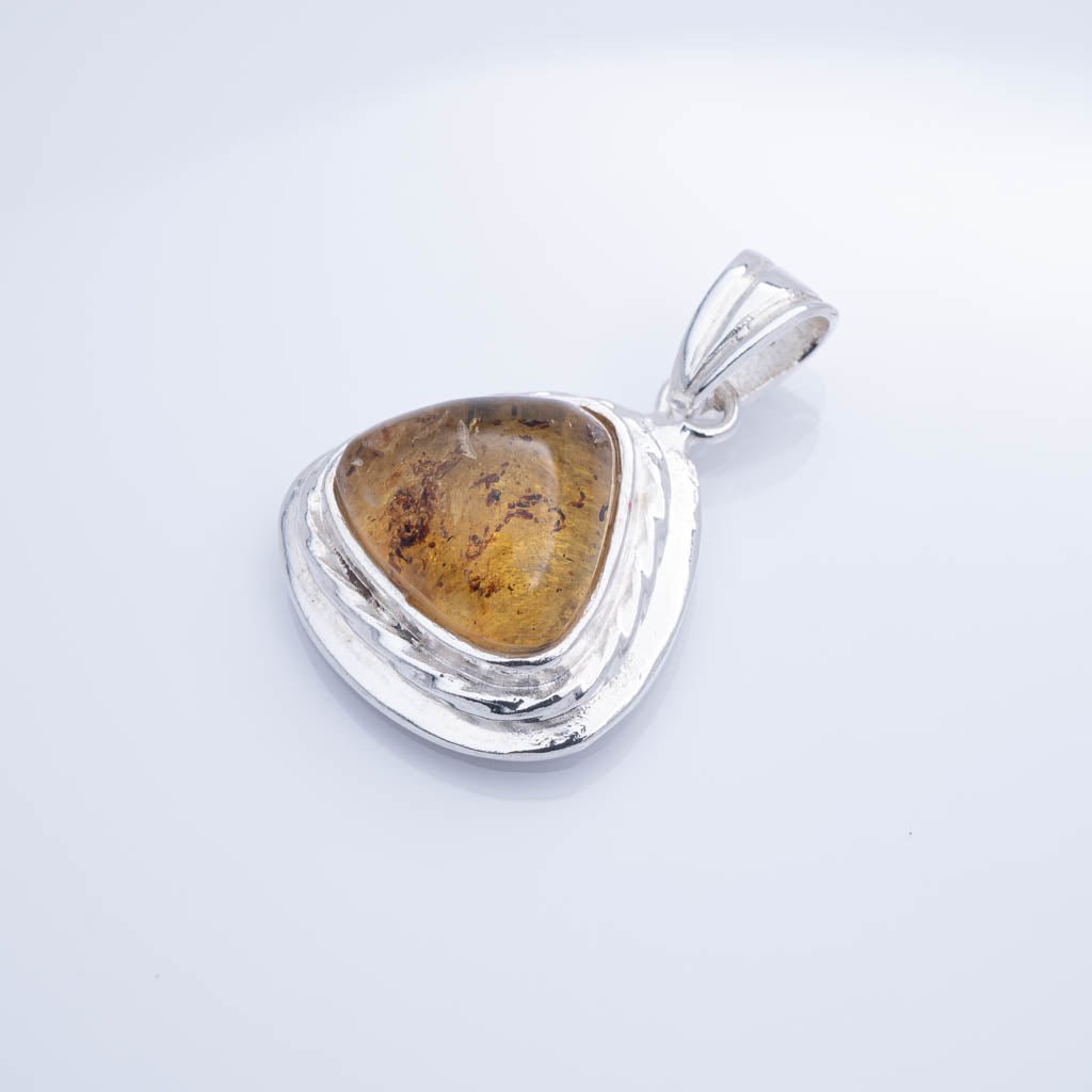 Green Amber Pendant, Ava