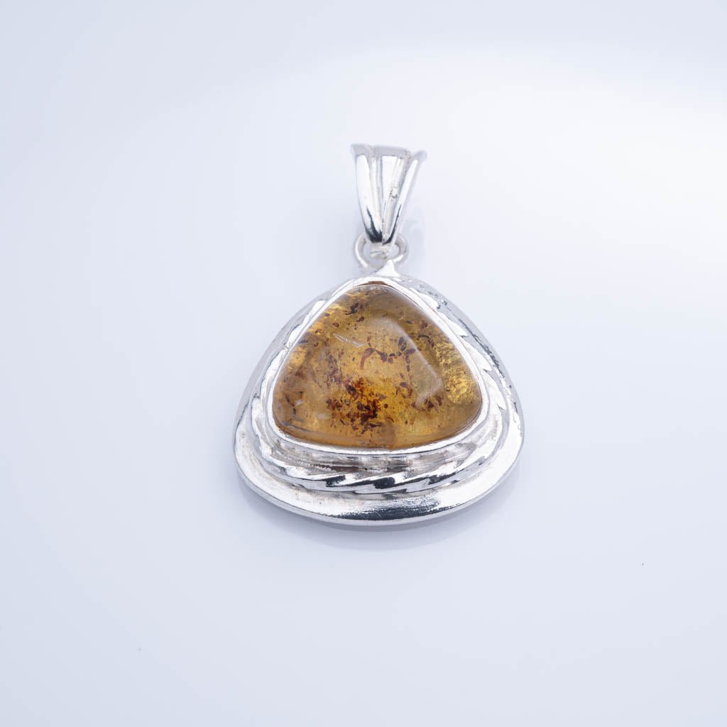 Green Amber Pendant, Ava