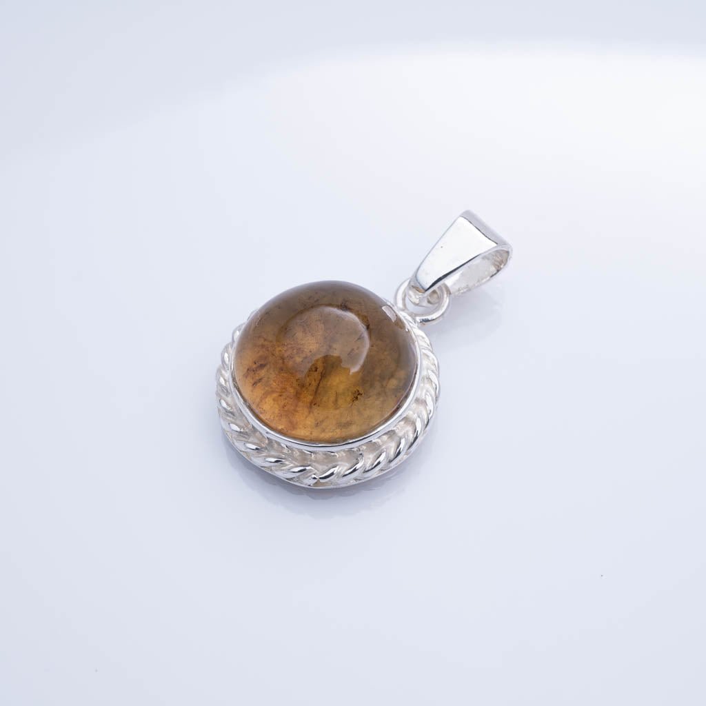Green Amber Pendant, Chloe