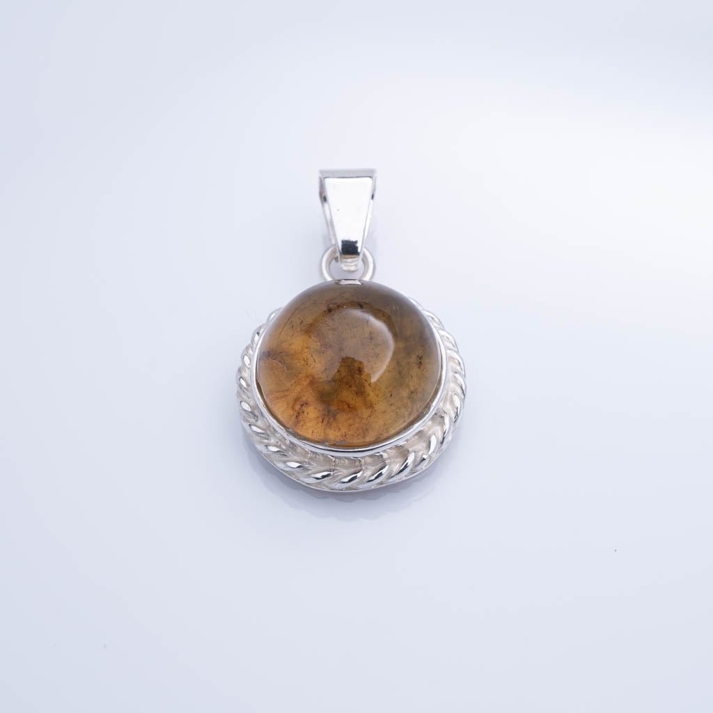 Green Amber Pendant, Chloe