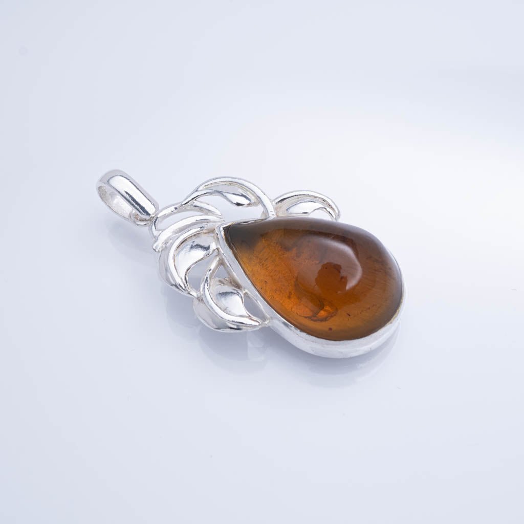 Green Amber Pendant, Emma