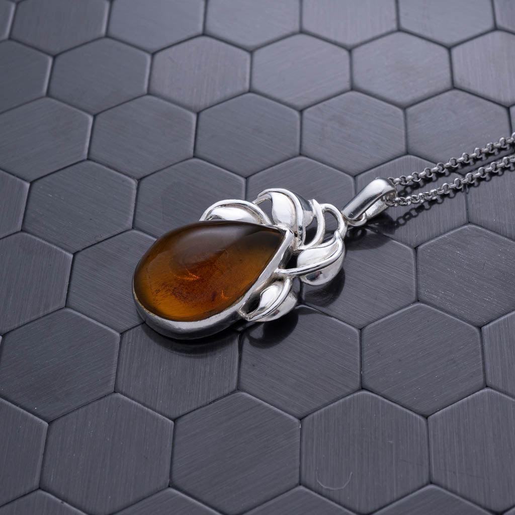 Green Amber Pendant, Emma