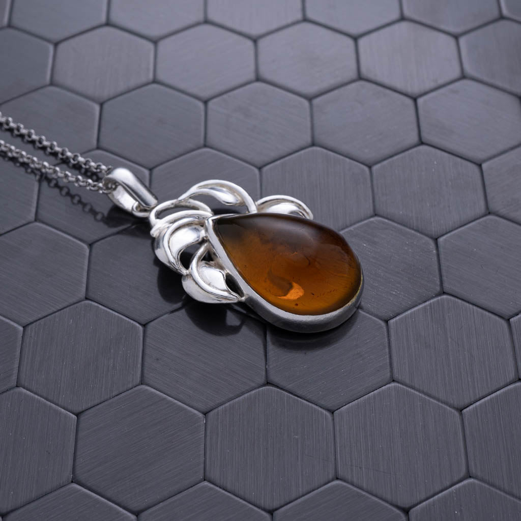 Green Amber Pendant, Emma