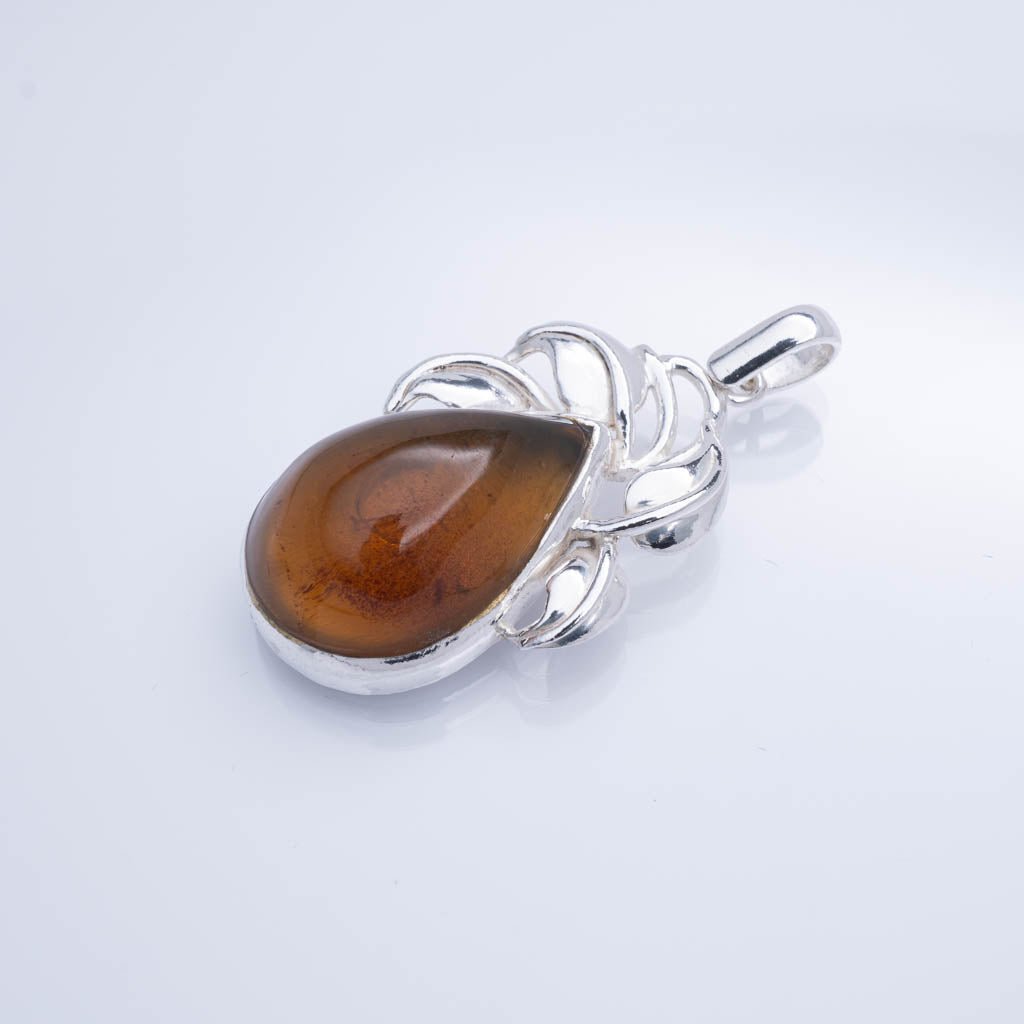 Green Amber Pendant, Emma