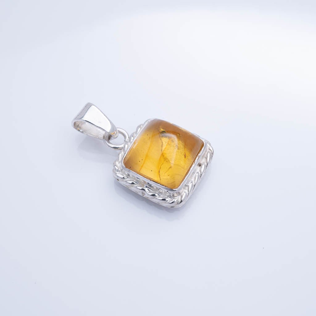 Green Amber Pendant, Georgia